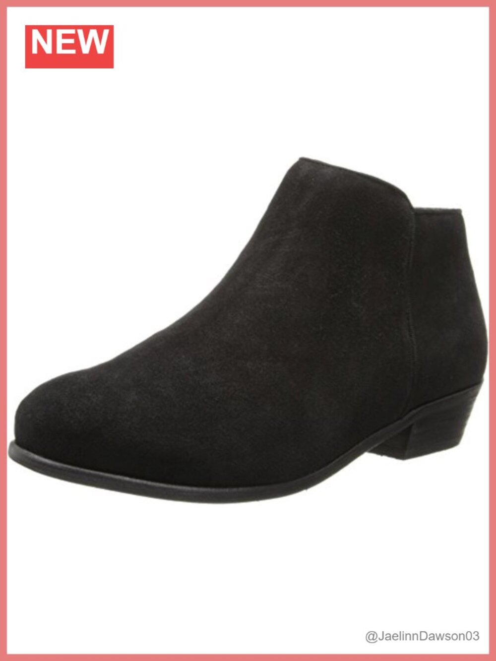 SoftWalk Women's Rocklin Ankle Boot Black Suede